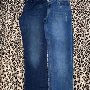 Mossimo Skinny Boyfriend Lot Of 2 Jeans Women's Size 10 Mid Rise Dark Wash